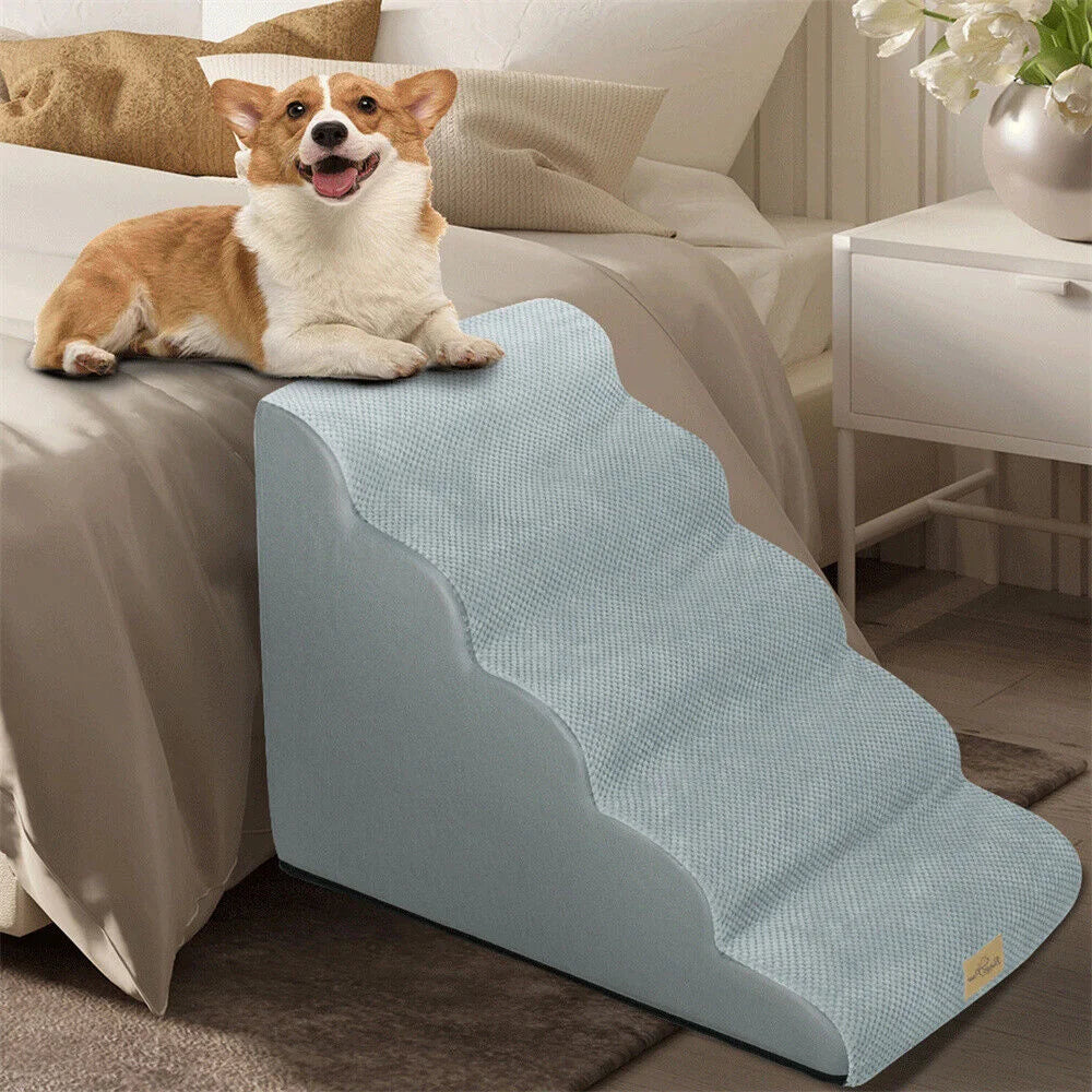 Dog Ramp Step Stairs 5 Steps Pet Stairs for High Beds and Sofa.