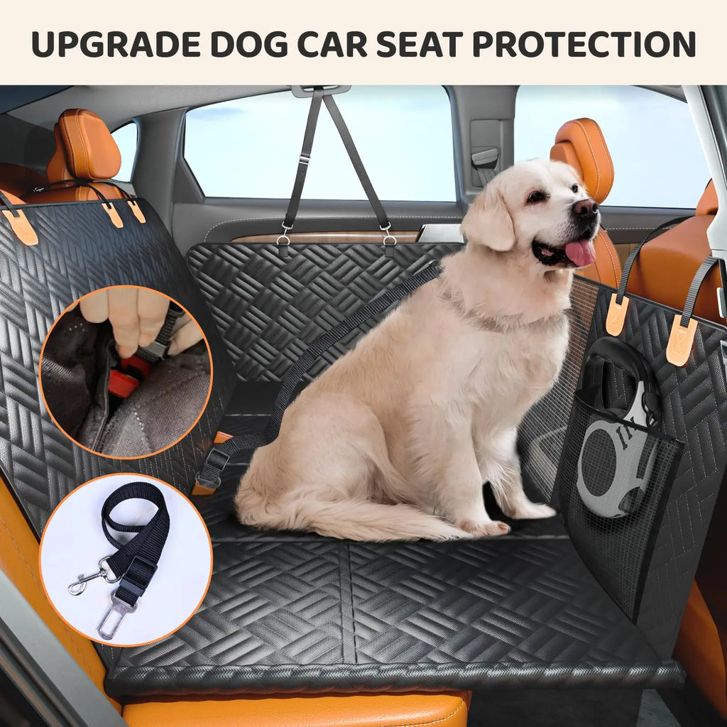 Car Rear Seat Dog Seat Cover, Hard Bottom Rear Seat Extender,