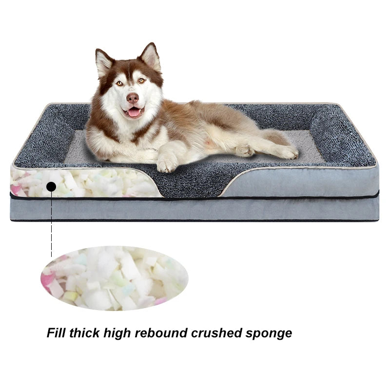 An oversized dog bed removable washable for all seasons.