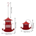 2 Tier Metal Bird Feeder for Outdoors Hanging Wild Bird Feeders Large Seed Capacity.