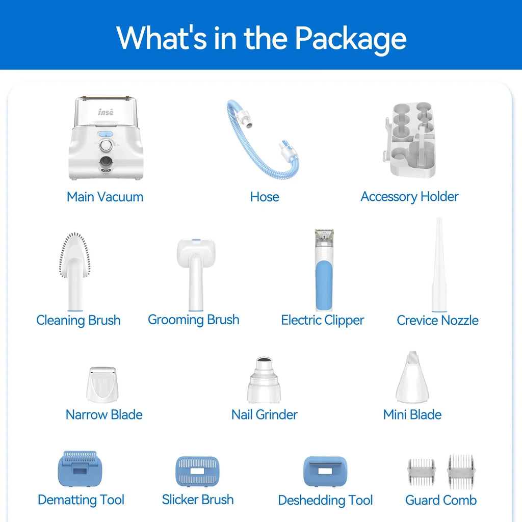 Dog Grooming Vacuum Ultra-Low Noise Pet Grooming Kit.