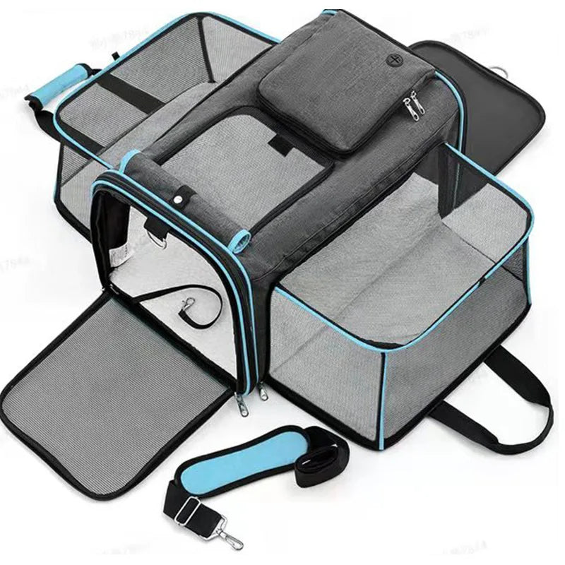 Cat Bag Foldable Large Capacity Cat Outdoor Car Expansion Portable Pet Handbag.