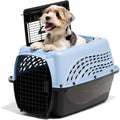 Dog Crates for Small Dogs & Cat Carriers, Two-Door Plastic Pet Kennel.