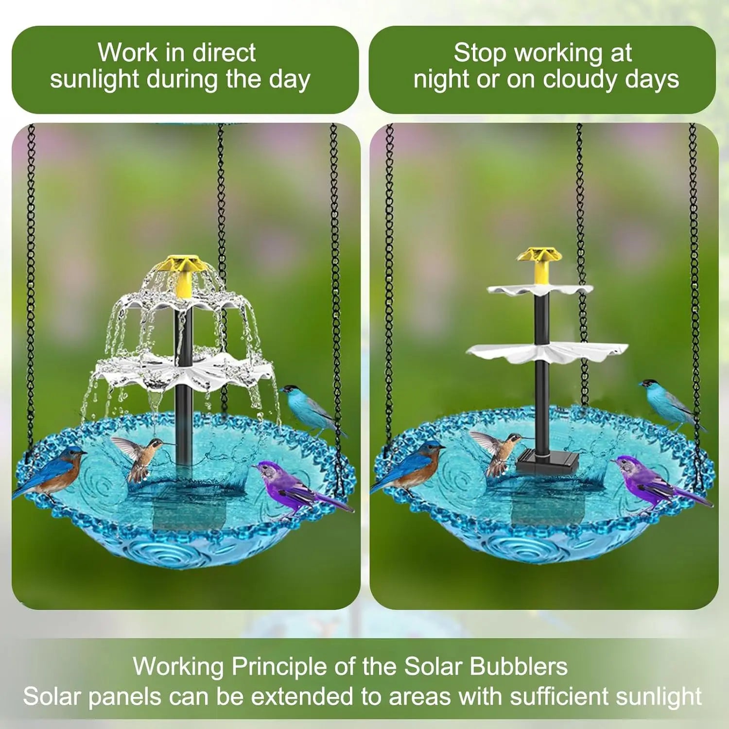 Bird Bathing Fountain Outdoor Bird Feeder