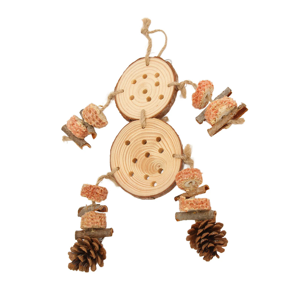 Bird Chewing Toys Puzzle Wooden Corks Logs Pine Cones Corn Cobs.