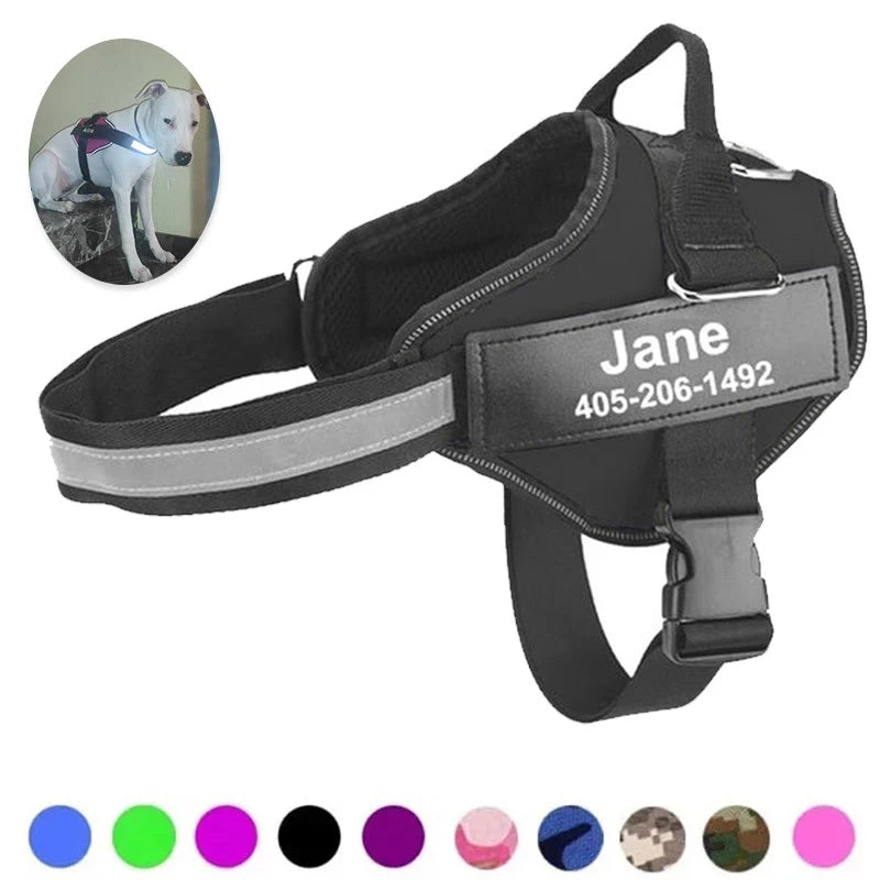 Dog Harness Adjustable Pet Vest Reflective for Small Large Dogs.