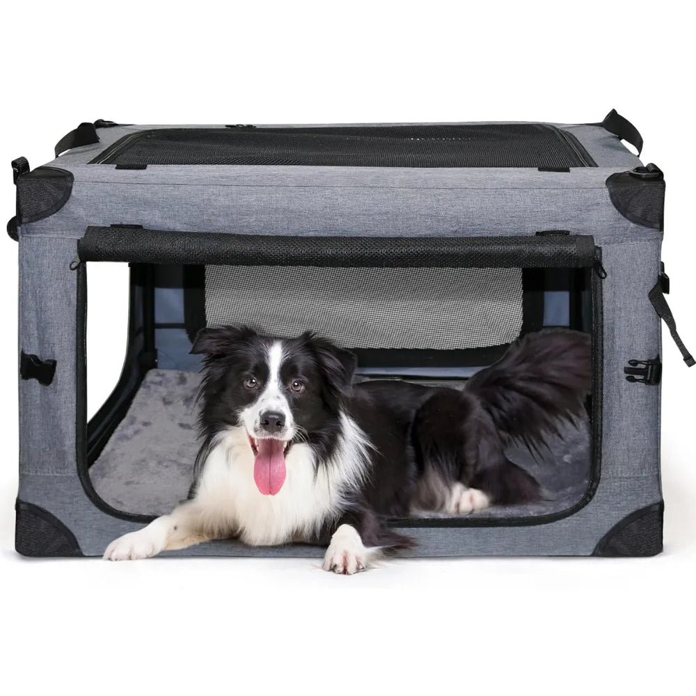 Soft Collapsible Dog Crate - 24 Inch Portable Soft Sided Travel Dog Crate.