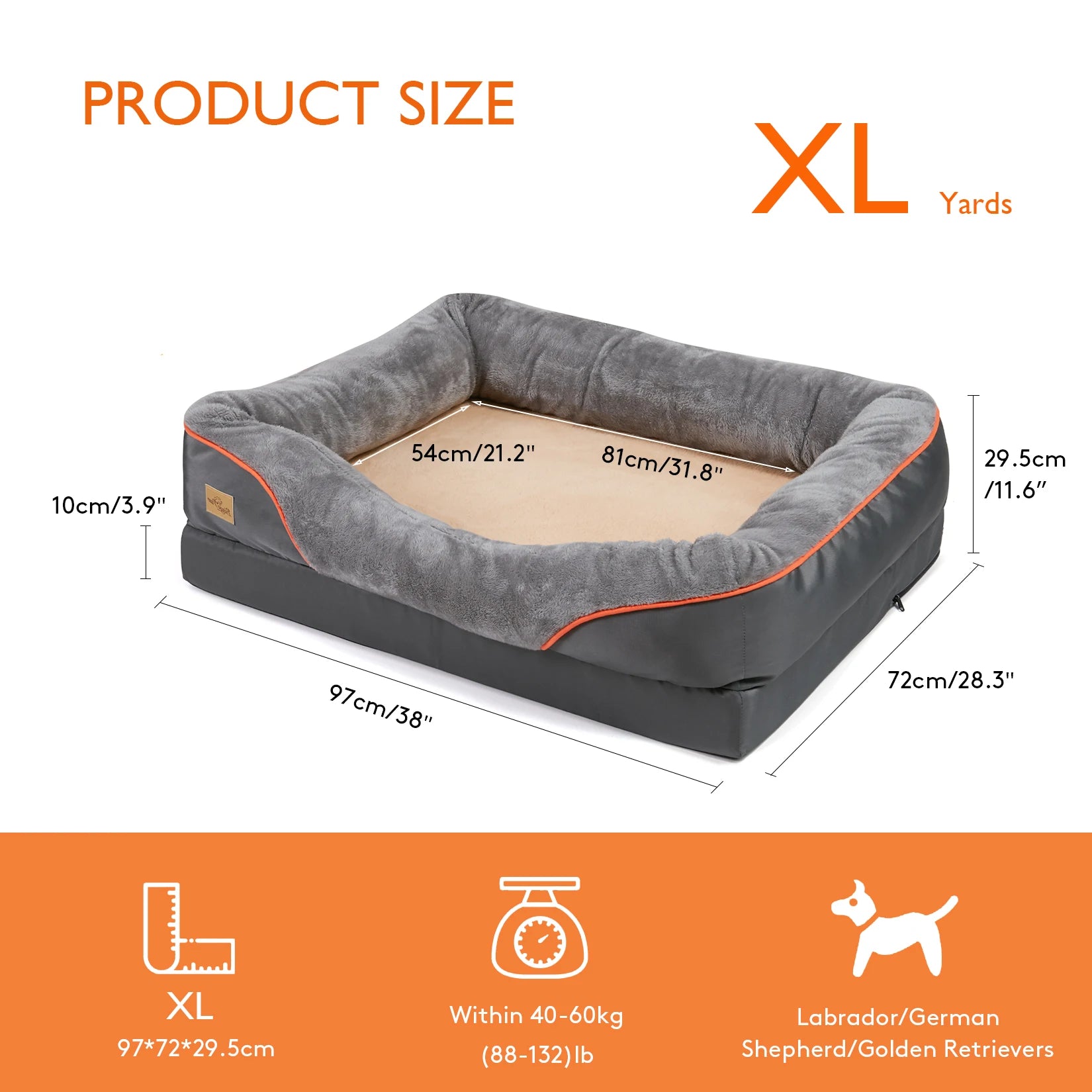 Large Dog Bed Soft Comfortable Anti Allergy Warm Fleece.