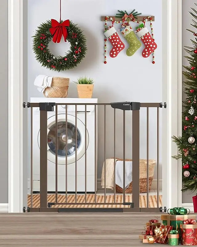 29.7-40.6" Pet Gate for Stairs/Doorways, Mom's Choice Winner, Auto-Close Pressure Mounted, Pet & Child Safety Gate Indoor