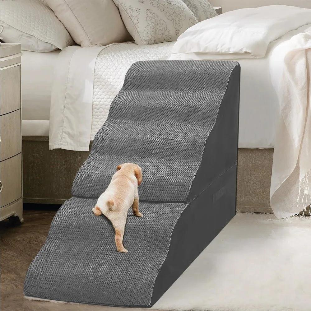 Dog Stairs for High Beds 30-36 inches Tall, 6-Step Pet Stairs/Steps