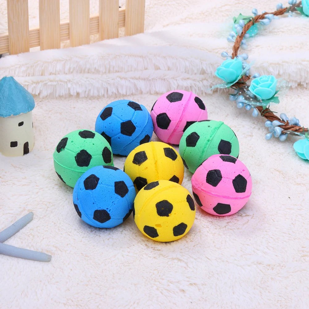 12pcs Pet Interactive Toy Ball Cut Soft Mini Dog Fumble Fetch Ball.