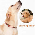 Plaid Dog Collar Leash Set with Bow Tie Adjustable Cute Puppy Collar.