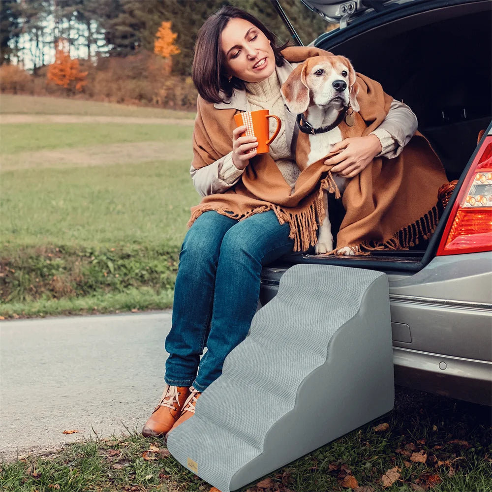 Dog Ramp Step Stairs 5 Steps Pet Stairs for High Beds and Sofa.