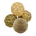 4PCS Pet Chew Toy Natural Grass Ball For Rabbit Hamster Guinea Pig.