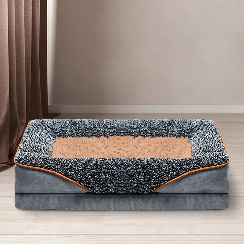 An oversized dog bed removable washable for all seasons.