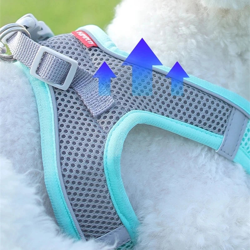 Dog Harness Vest Chest Cat Collars Rope Small Dogs Reflective.