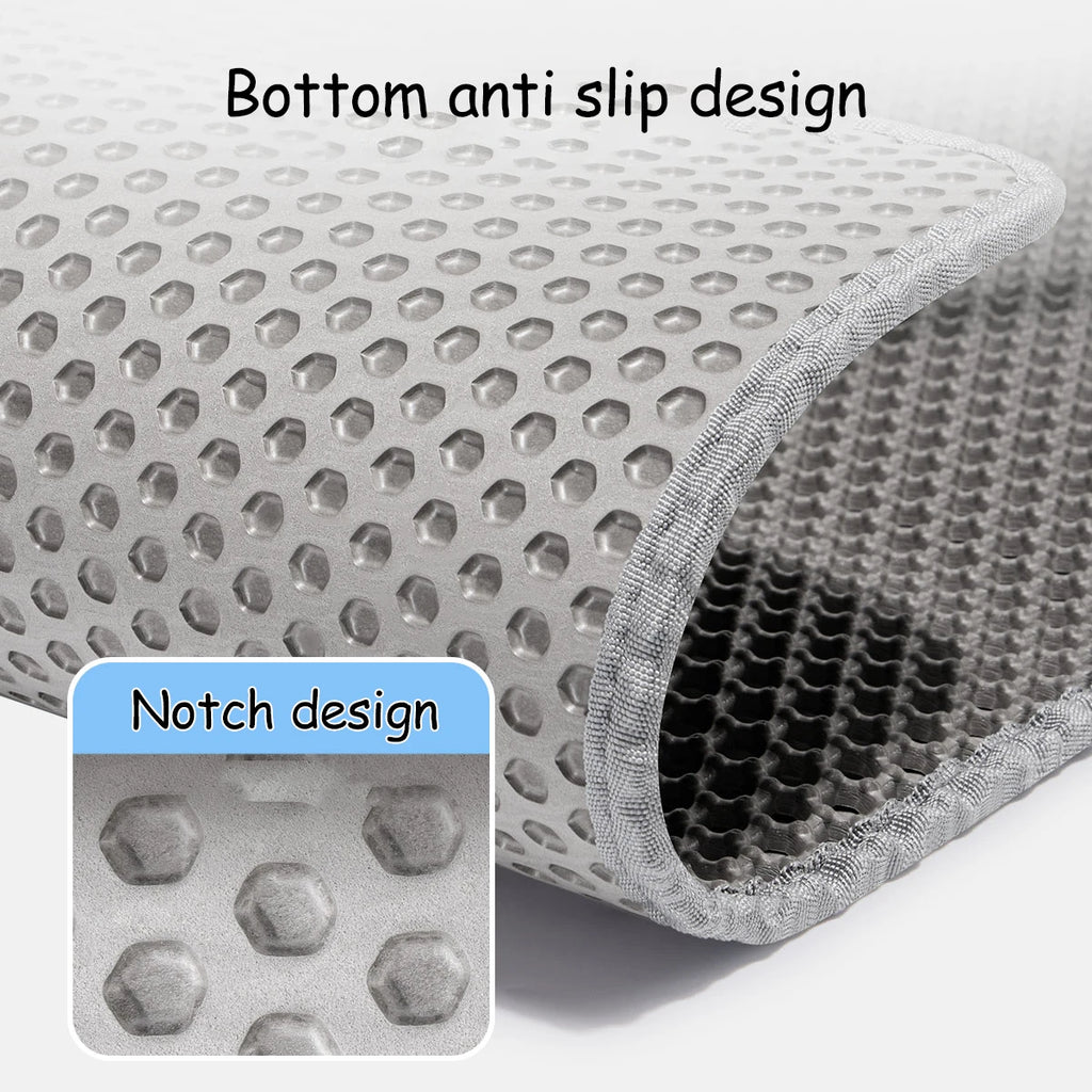 90CMX60CM Cat Litter Mat Waterproof Double Layer Pet Litter Box Mat.