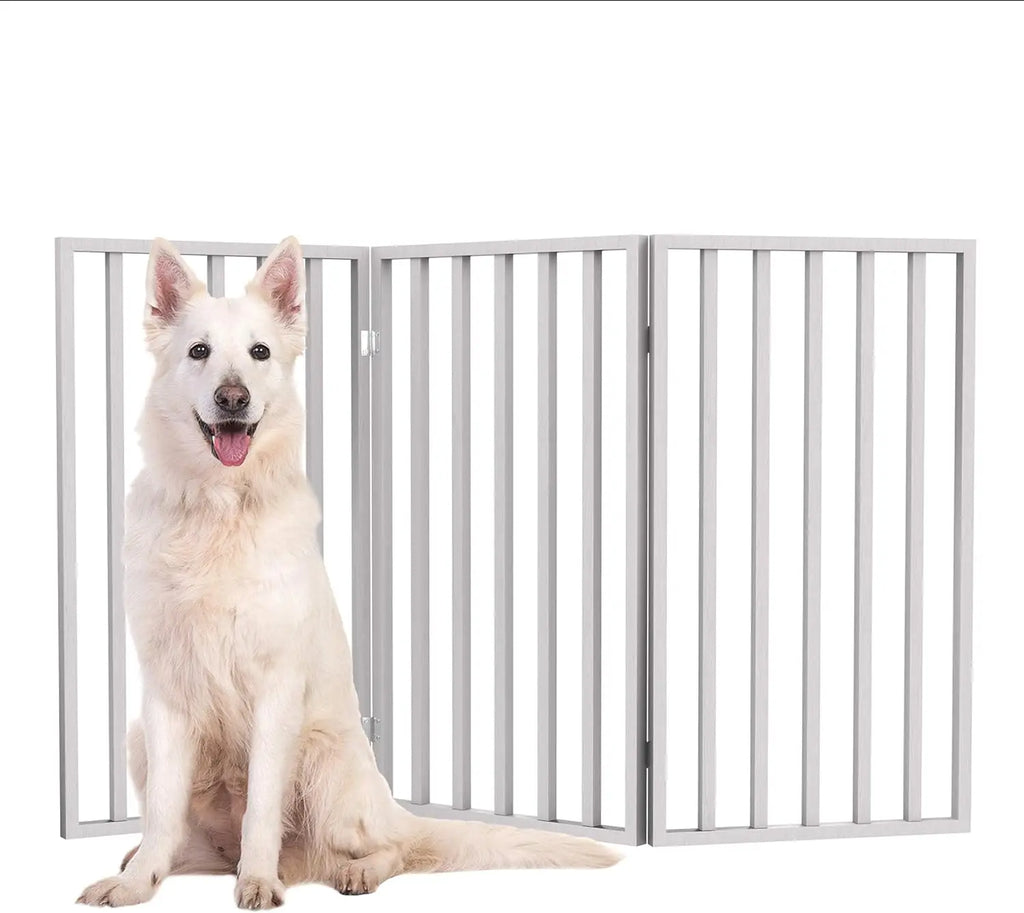 3-Panel Foldable Dog Gate for Stairs and Doorways.