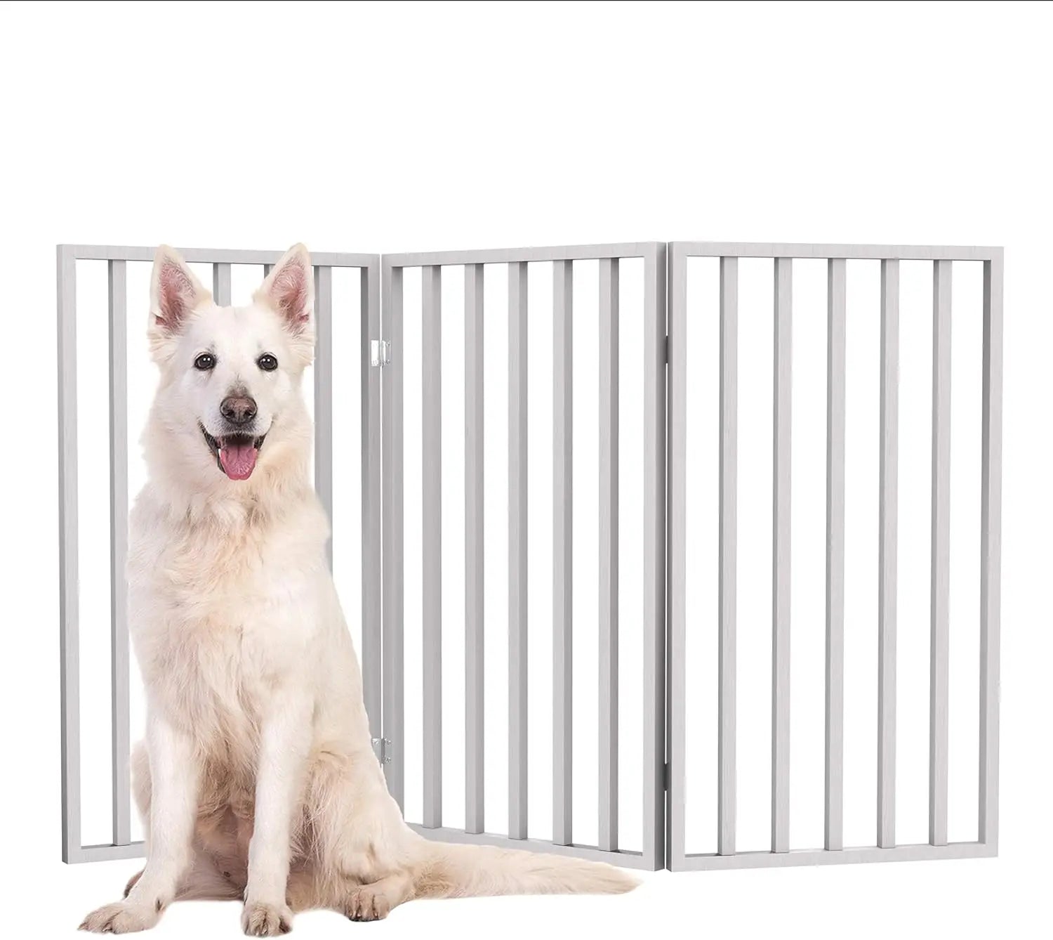 3-Panel Foldable Dog Gate for Stairs and Doorways.