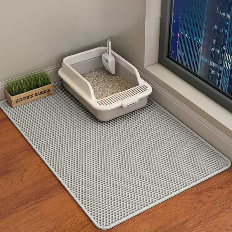 90CMX60CM Cat Litter Mat Waterproof Double Layer Pet Litter Box Mat.