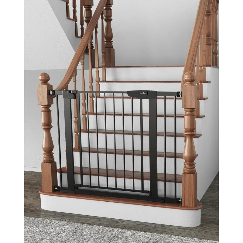 29.7-40.6" Pet Gate for Stairs/Doorways, Mom's Choice Winner, Auto-Close Pressure Mounted, Pet & Child Safety Gate Indoor