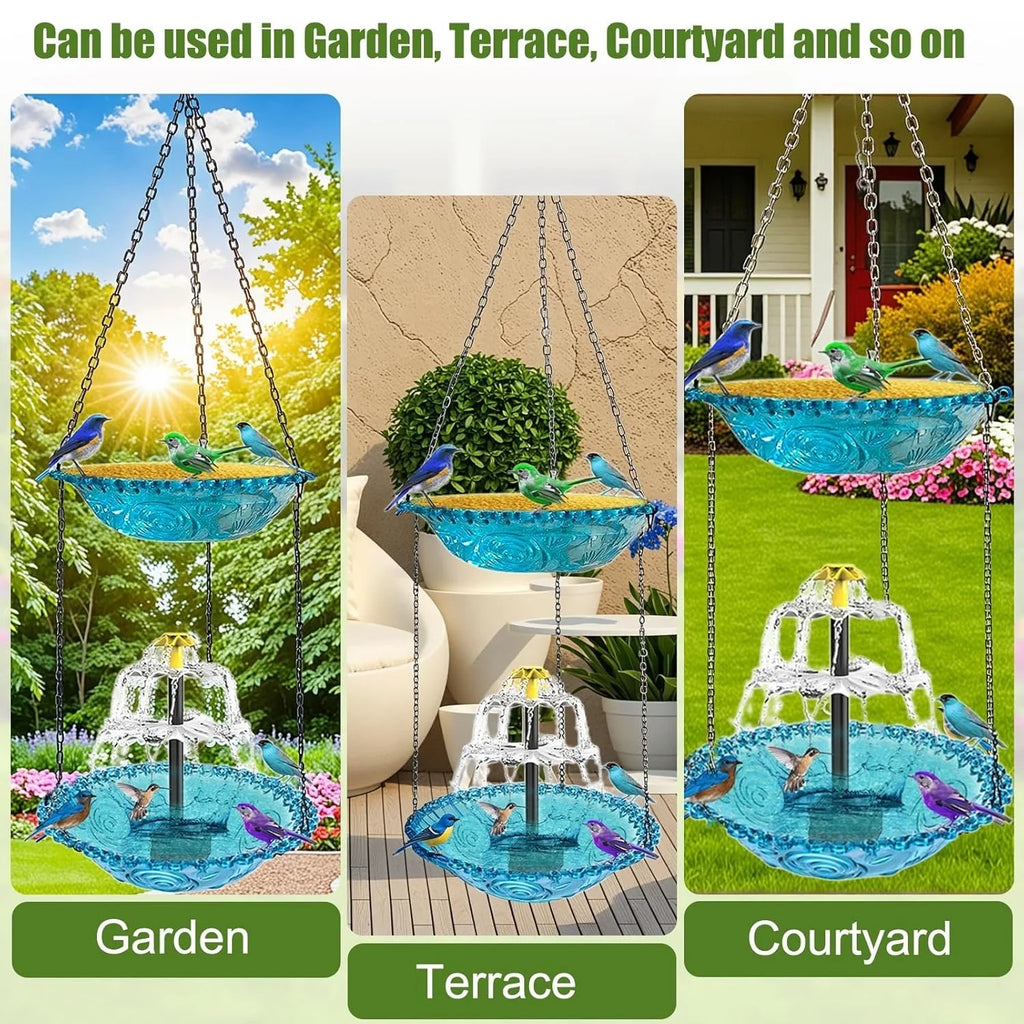 Bird Bathing Fountain Outdoor Bird Feeder
