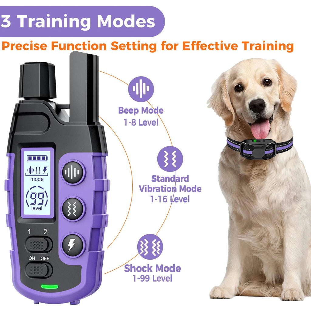 3300Ft Electric Dog Training Collar Remote Control Waterproof Pet Behavior.