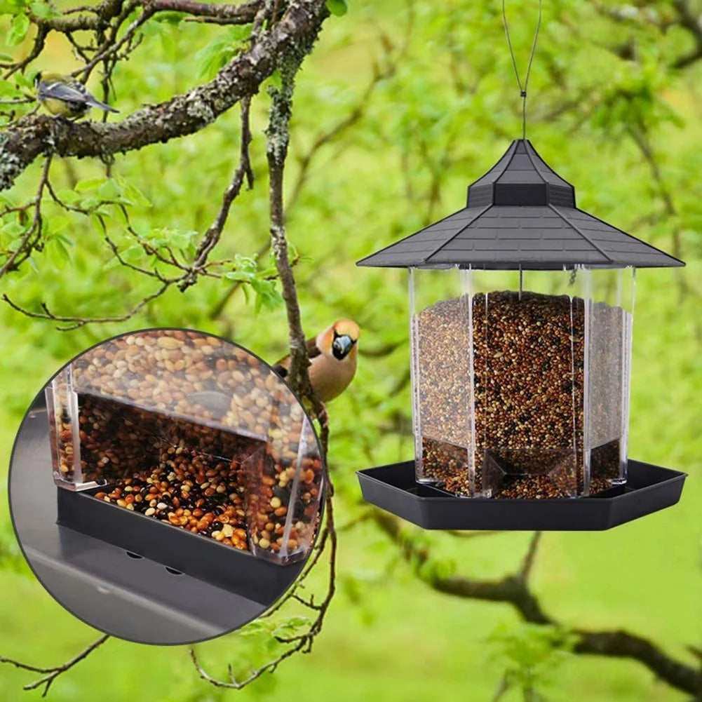 Wild Bird Feeders for Outside Rust Proof Hanging Feeders Squirrel Proof.