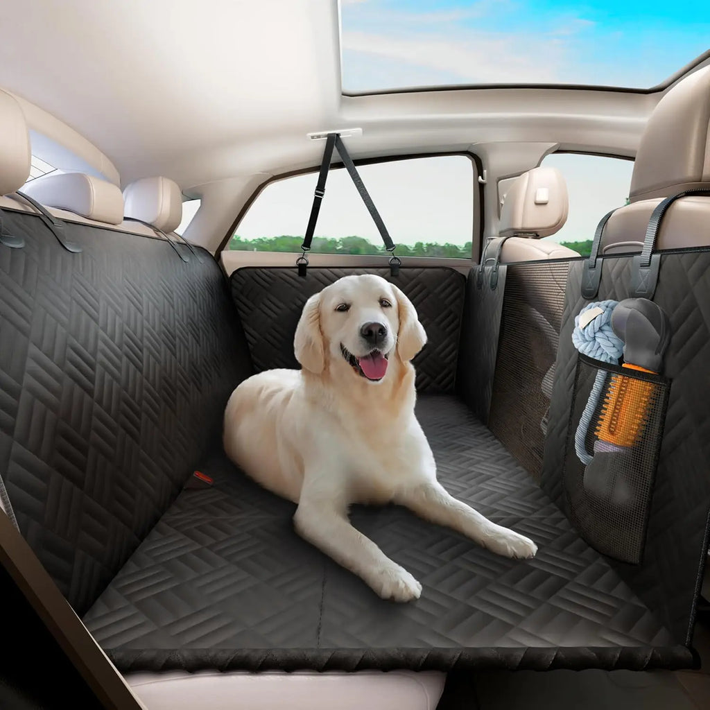 Car Rear Seat Dog Seat Cover, Hard Bottom Rear Seat Extender,