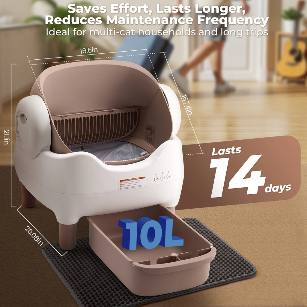 Self Cleaning Litter Box, Automatic Cat Litter Box with APP Control.