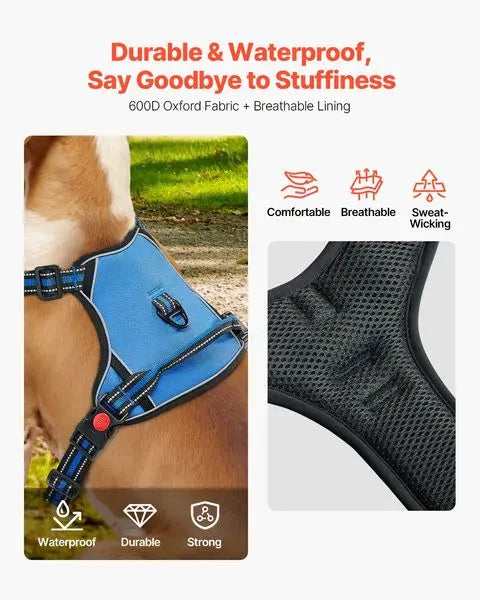 Dog Harness for Large Dogs No Pull Adjustable Dog Vest Pet Harness with Leash.