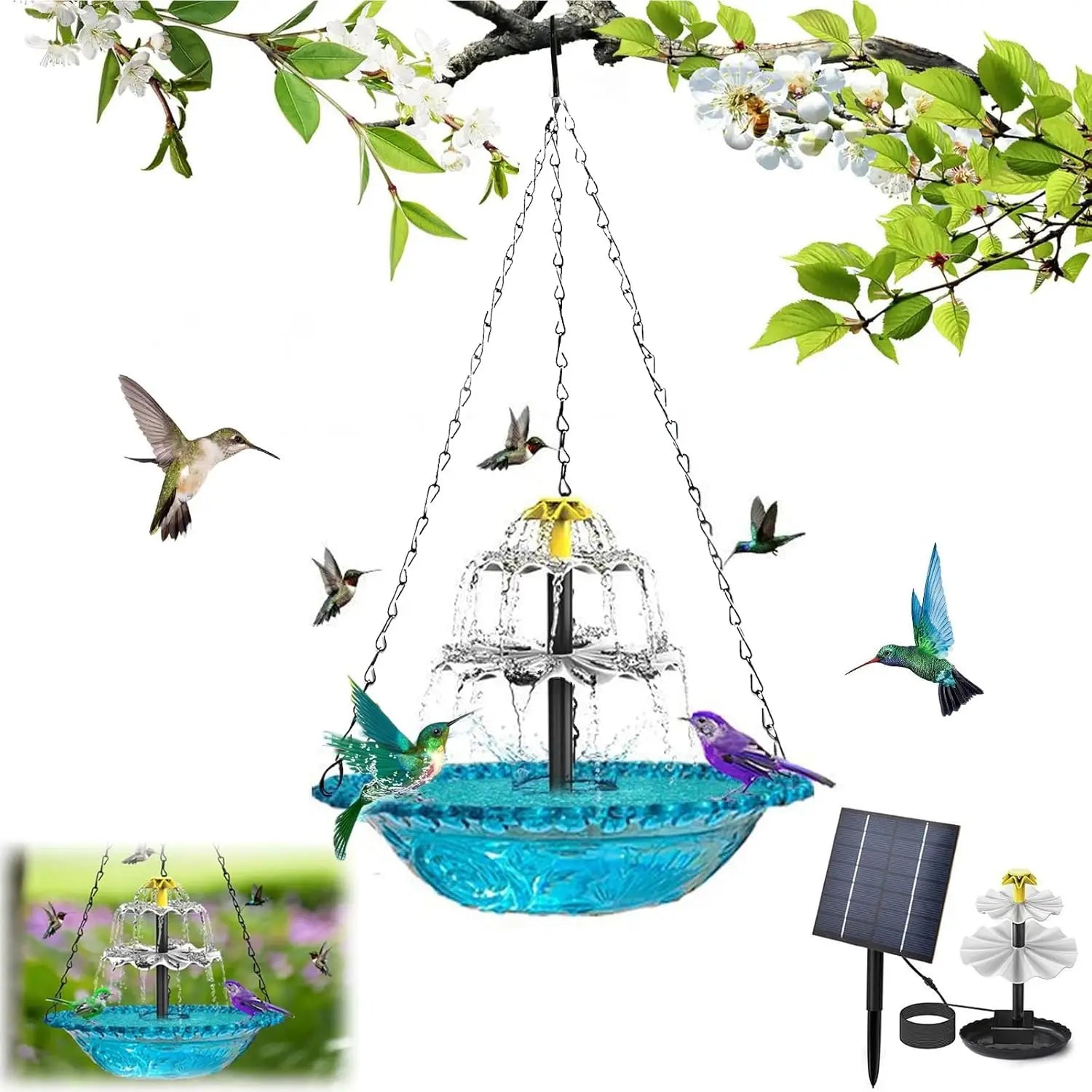 Bird Bathing Fountain Outdoor Bird Feeder