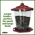 Recycled Wild Bird Feeder Jumbo Hanging Station 10lb Seed.