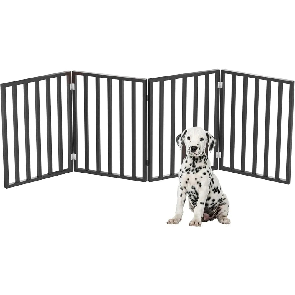 4-Panel Foldable Dog Gate for Stairs and Doorways.