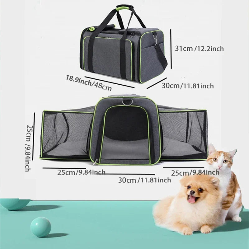 Cat Bag Foldable Large Capacity Cat Outdoor Car Expansion Portable Pet Handbag.