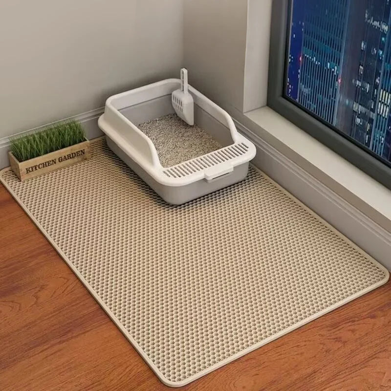 90CMX60CM Cat Litter Mat Waterproof Double Layer Pet Litter Box Mat.