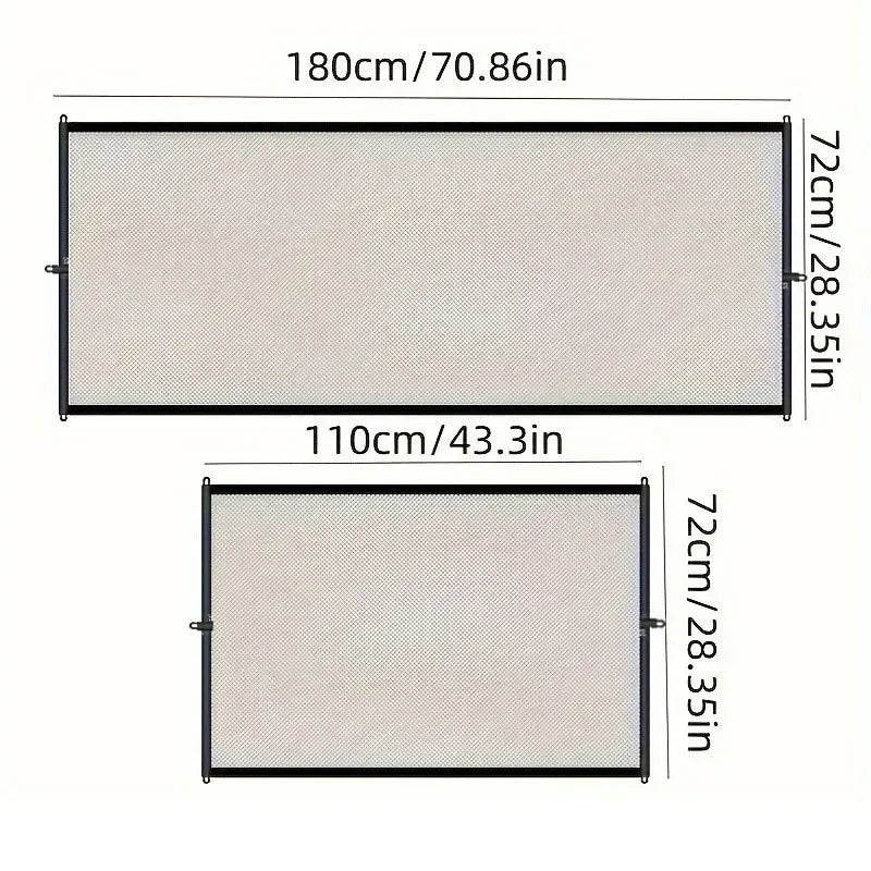 Heavy Duty Dog Barrier Fence with Hooks Insulated Net Foldable Breathable Mesh