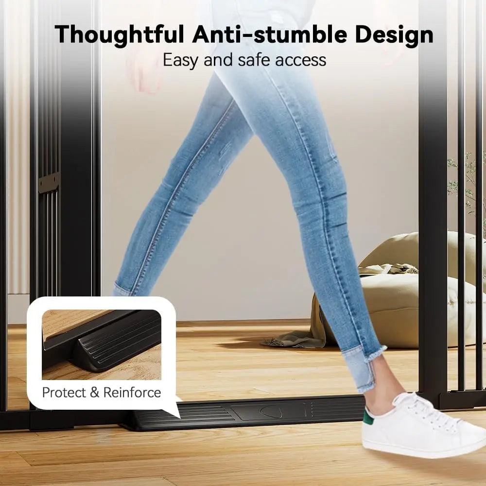 71" Tall Adjustable Cat Gate with Pet Door.