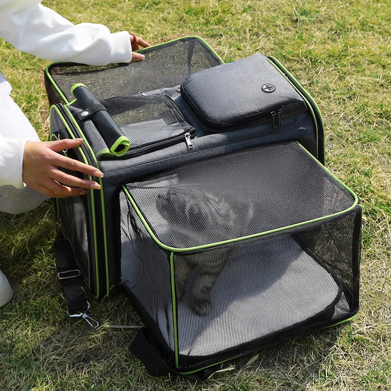 Cat Bag Foldable Large Capacity Cat Outdoor Car Expansion Portable Pet Handbag.