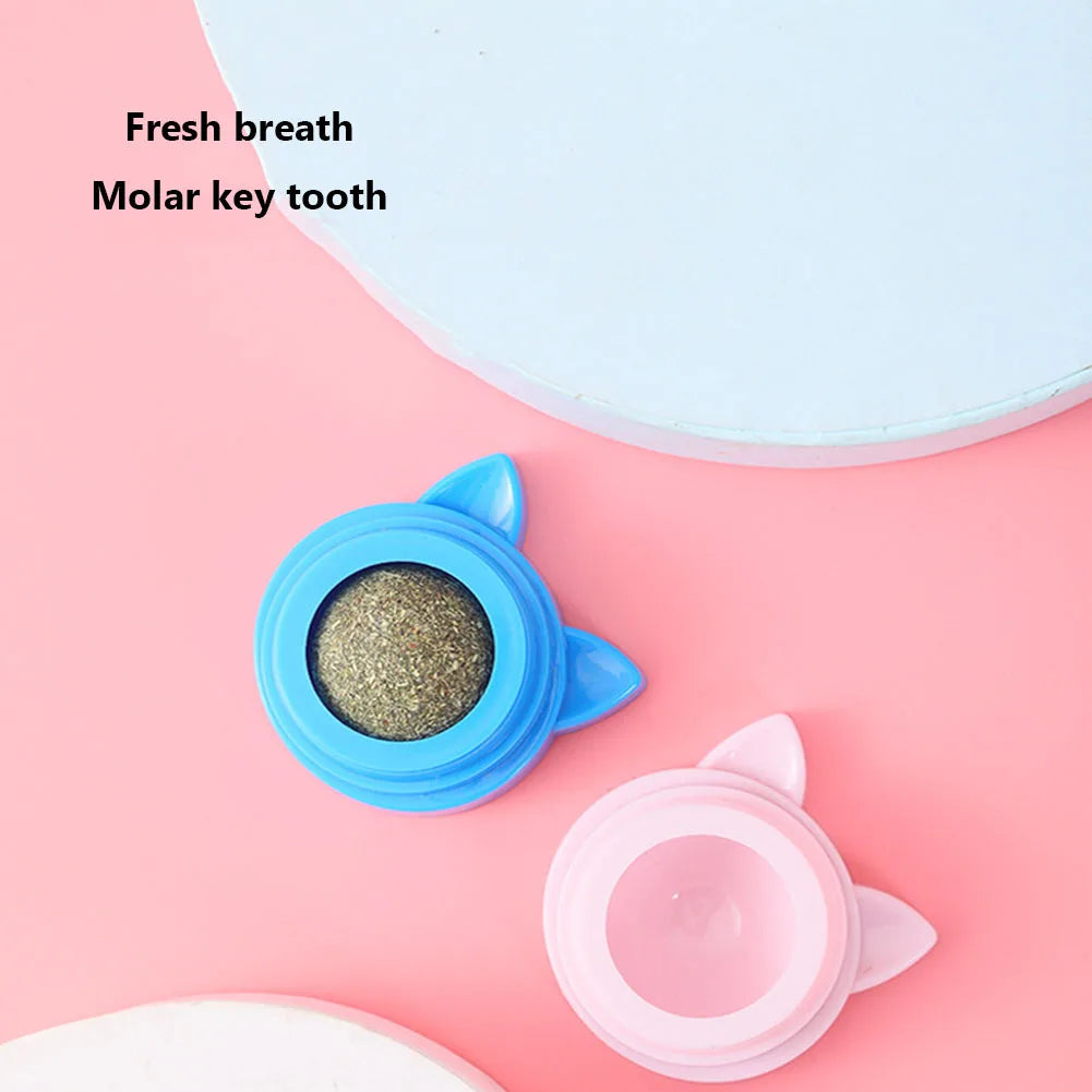 Rotatable Catnip Molar Stick Natural Safe Catnip Edible Lick Balls