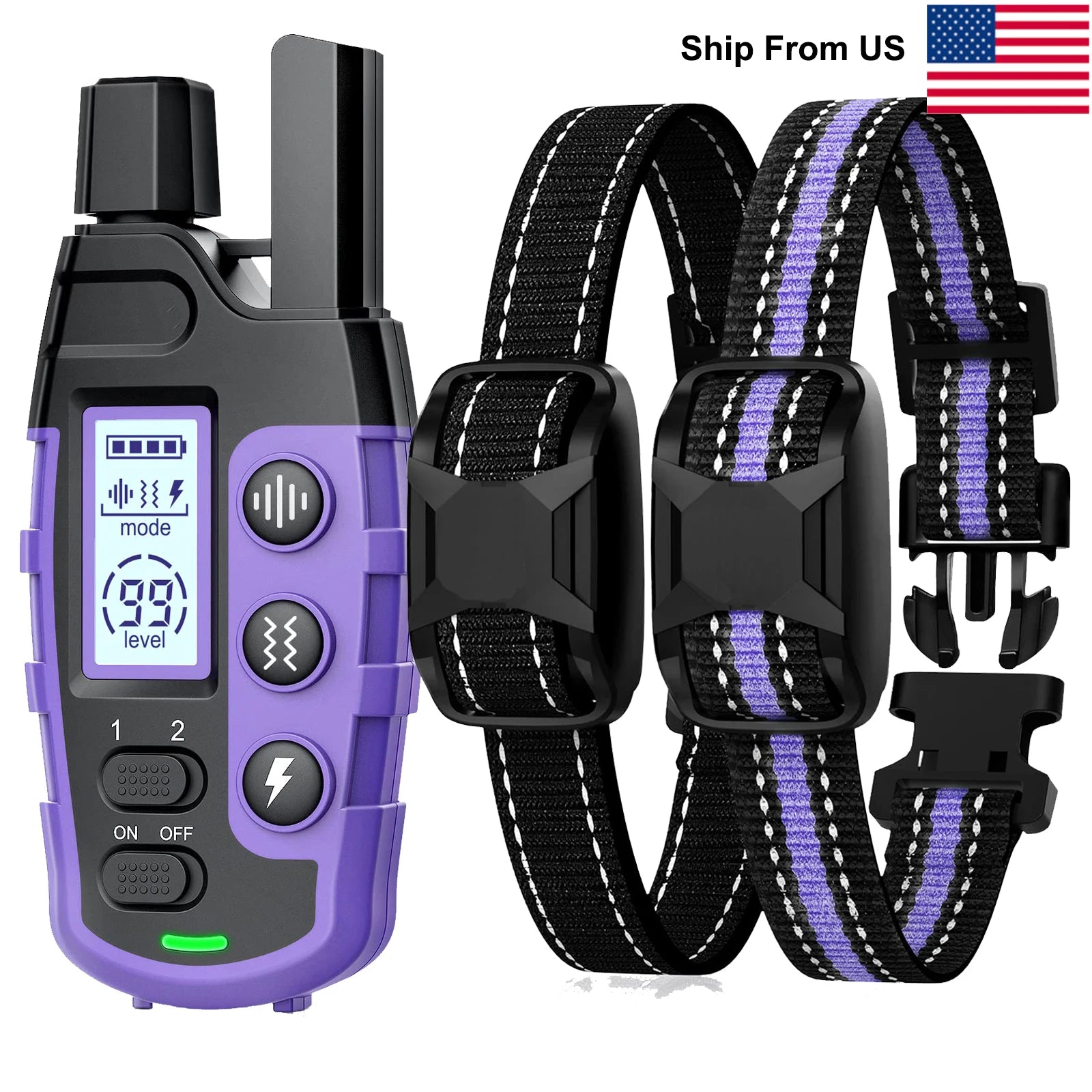 3300Ft Electric Dog Training Collar Remote Control Waterproof Pet Behavior.