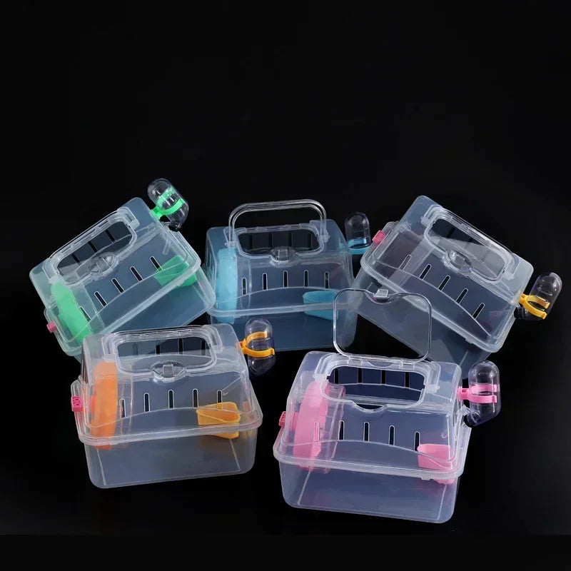 Outdoor Rabbit Crate Carrying Handle Case Hamster Pet Plastic Travel Pet Box.