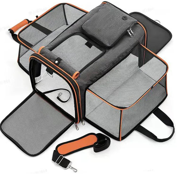 Cat Bag Foldable Large Capacity Cat Outdoor Car Expansion Portable Pet Handbag.