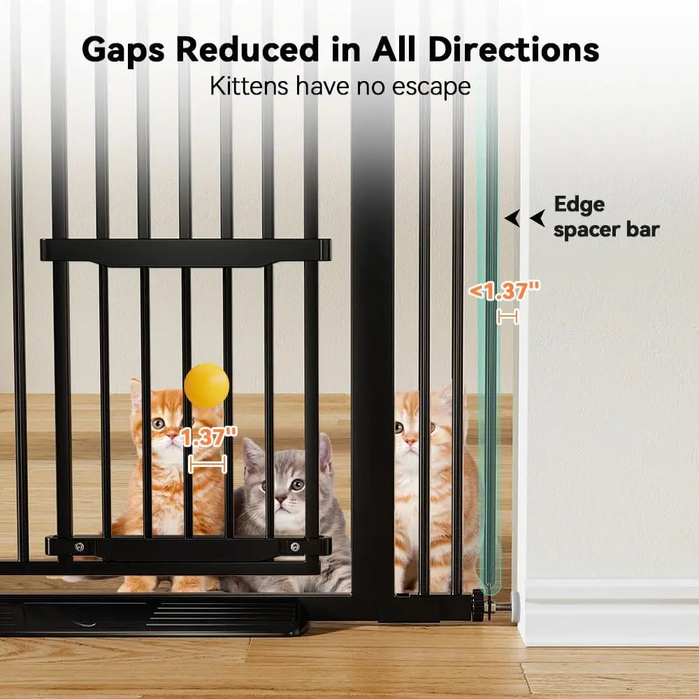 71" Tall Adjustable Cat Gate with Pet Door.