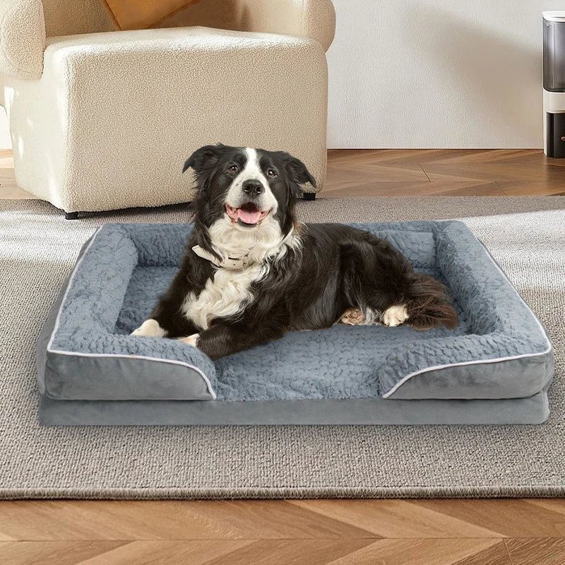 1 removable and clean dog sofa bed, anti-slip bottom.