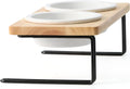 Elevated Cat Ceramic Bowls,15° Tilted Raised Food Feeding Dishes.