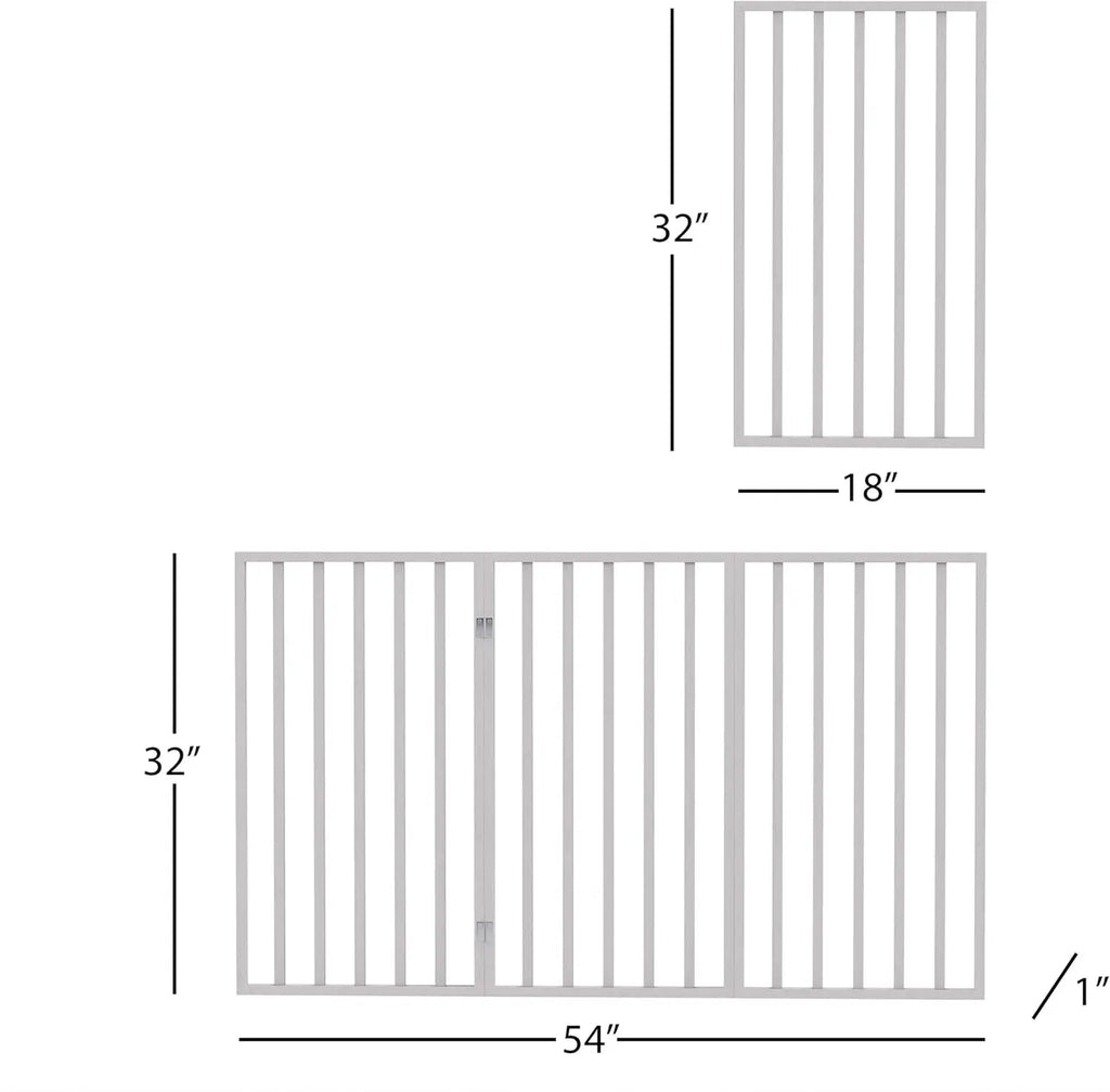 3-Panel Foldable Dog Gate for Stairs and Doorways.