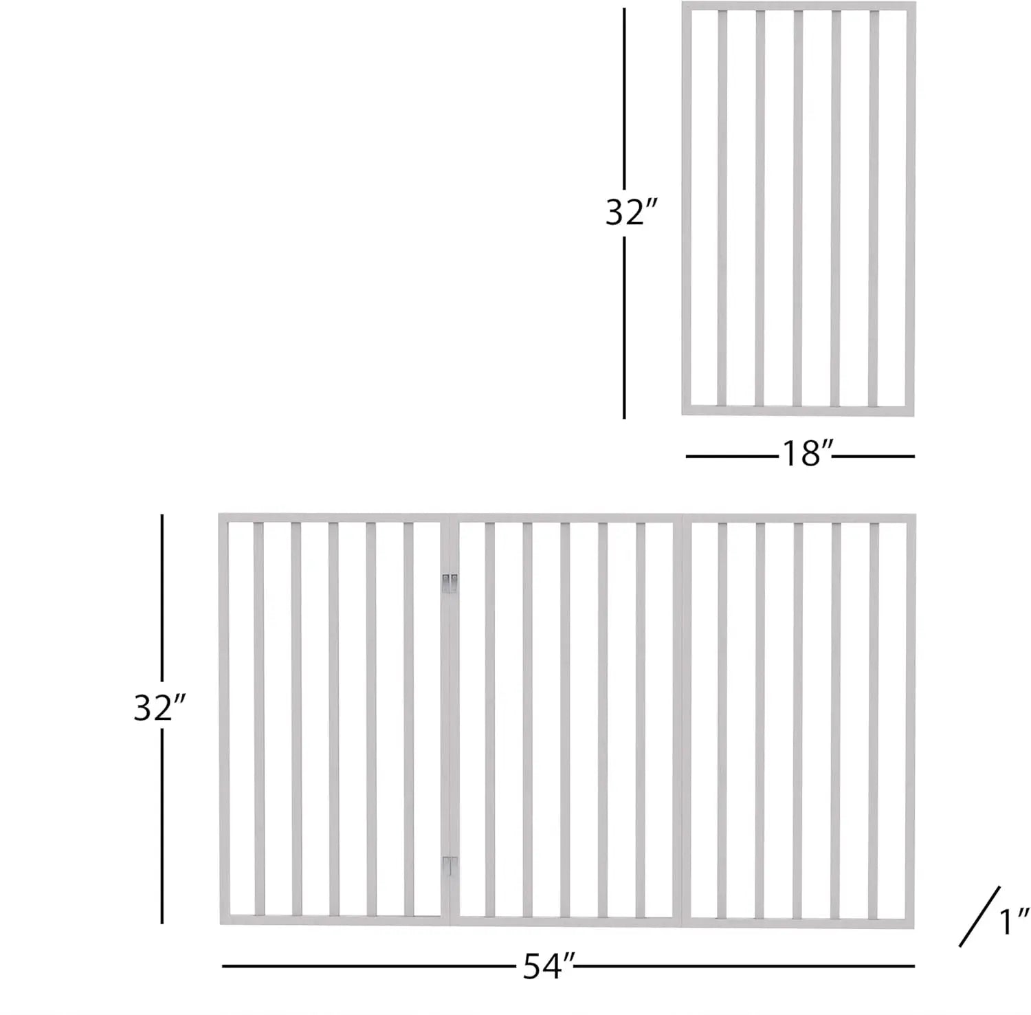 3-Panel Foldable Dog Gate for Stairs and Doorways.