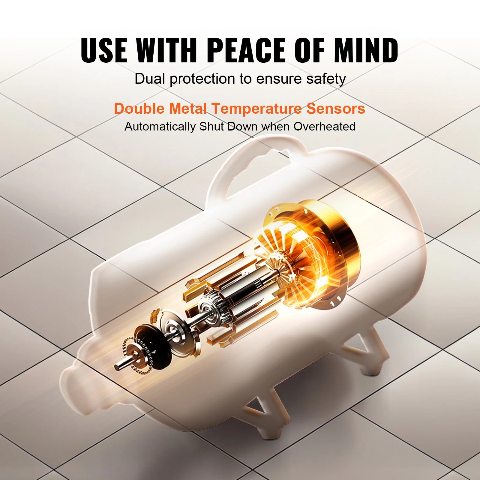 2000W/2.7HP Dog Blow Dryer Adjustable Speed Temperature Control.