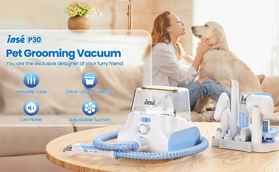 Dog Grooming Vacuum Ultra-Low Noise Pet Grooming Kit.